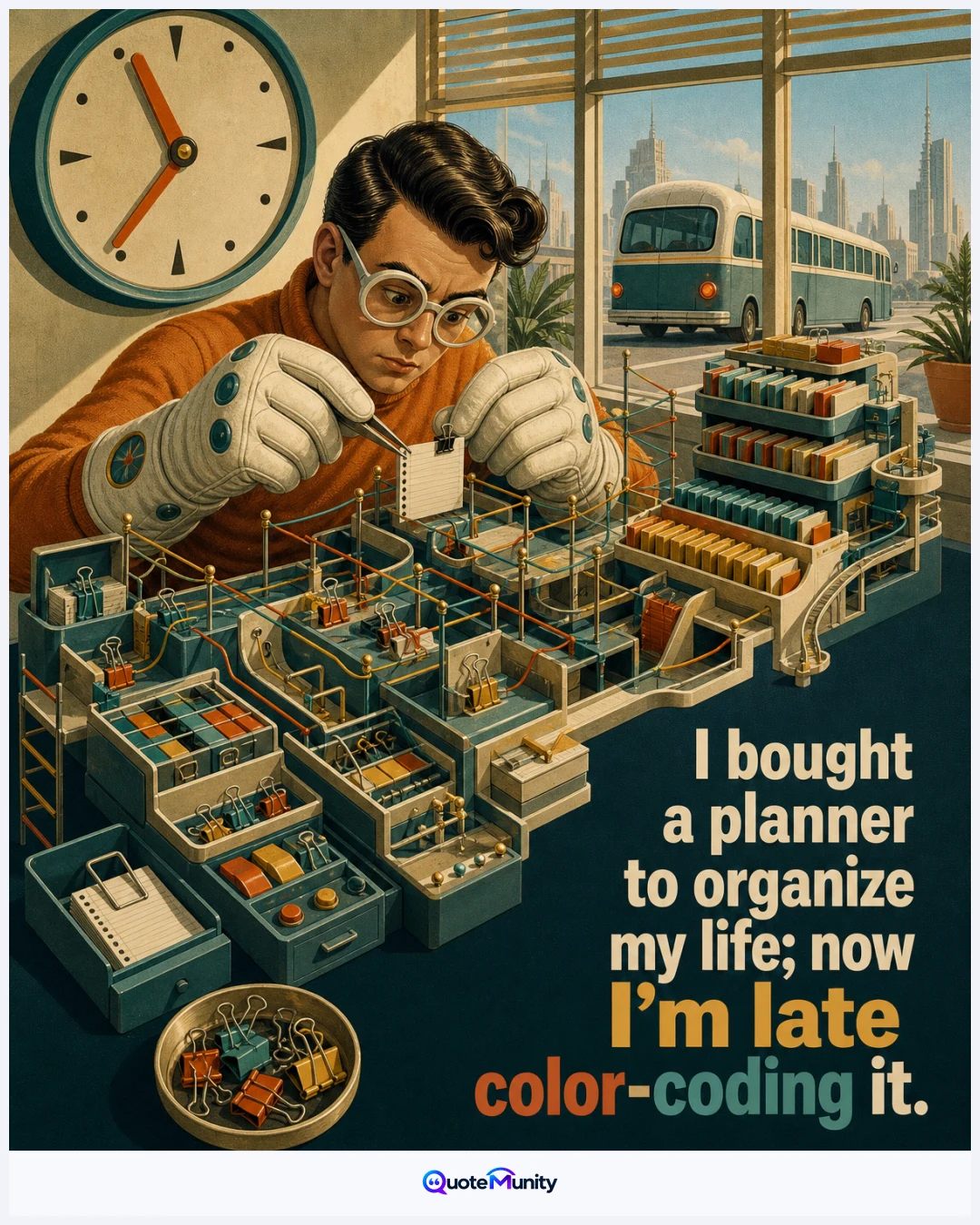 Over-organizing can become such a time-consuming ritual that it defeats the very efficiency it was meant to create.