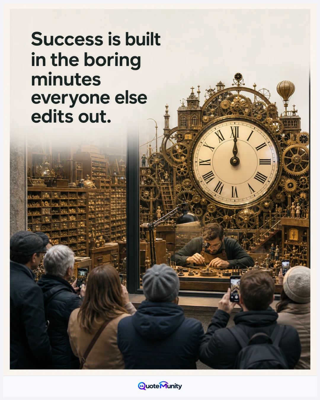Meaningful achievement comes from consistently investing in ordinary, unnoticed effort rather than chasing visible moments of inspiration or applause.