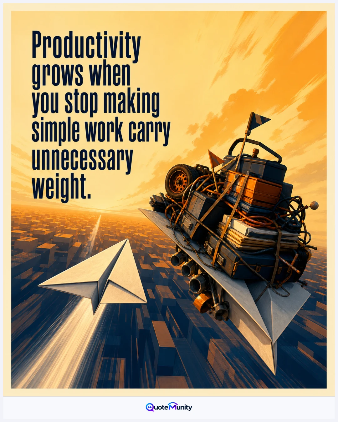 Efficiency comes less from pushing harder and more from removing needless burdens, complexity, and obligations.